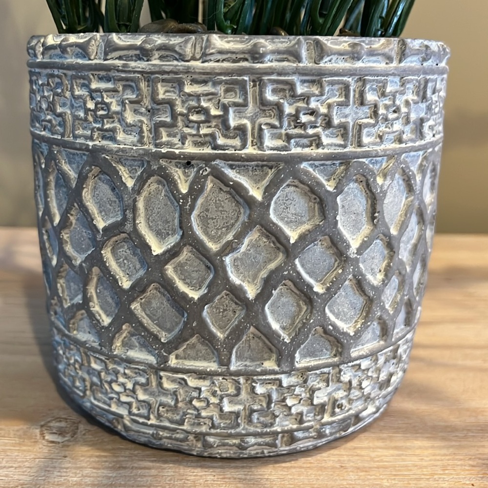 Purple Floral Arrangement in Textured Pot - Picture 2 of 6